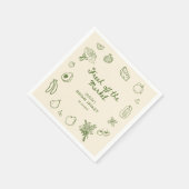 Vers Van De Markt Groen Hand Getekend Servet (Hoek)