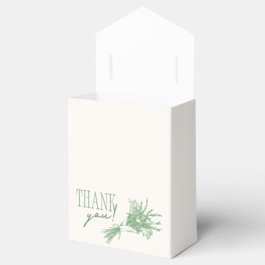 Vers van de markt Groen Vrijgezellenfeest Bedankdoosjes (Geopend)