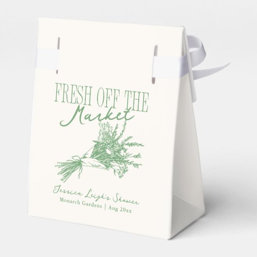 Vers van de markt Groen Vrijgezellenfeest Bedankdoosjes (Achterkant)