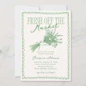 Vers van de markt Groen Vrijgezellenfeest Kaart (Voorkant)