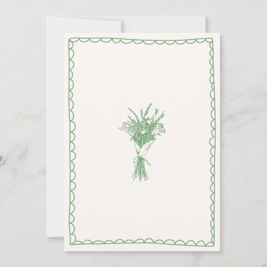 Vers van de markt Groen Vrijgezellenfeest Kaart (Achterkant)