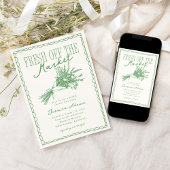 Vers van de markt Groen Vrijgezellenfeest Kaart