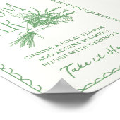 Vers van de markt Groen Vrijgezellenfeest Poster (Hoek)