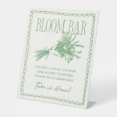 Vers van de markt Groen Vrijgezellenfeest Reclamebord Met Voetstuk (Voorkant)