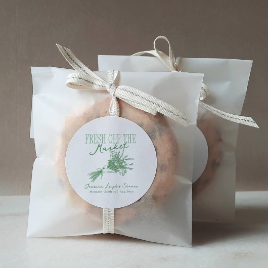 Vers van de markt Groen Vrijgezellenfeest Ronde Sticker