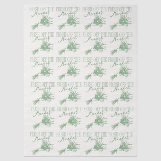 Vers van de markt Groen Vrijgezellenfeest Tissuepapier (Voorkant)