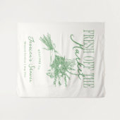 Vers van de markt Groen Vrijgezellenfeest Wandkleed (Voorkant (horizontaal))