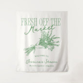 Vers van de markt Groen Vrijgezellenfeest Wandkleed (Voorkant)