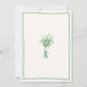 Vers van de Markt Groene Bruiloftsborrel Kaart (Achterkant)