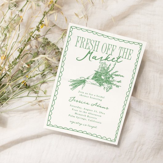 Vers van de Markt Groene Bruiloftsborrel Kaart
