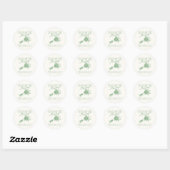 Vers van de Markt Groene Bruiloftsborrel Ronde Sticker (Vel)