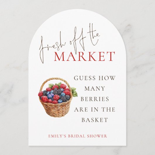 Vers van de markt Guess Game Vrijgezellenfeest Arc Kaart (Voorkant)