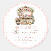 Vers van de markt Herfst Vrijgezellenfeest Ronde Sticker (Voorkant)