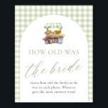 Vers van de markt hoe oud was het bruidsteken poster<br><div class="desc">Green Gingham Fresh Off The Market Hoe oud was het bruidsteken 💚📸🧺 Breng glimlachen en zoete herinneringen aan uw feest! ✨ Deze Green Gingham Fresh Off The Market Hoe oud was het bruidsteken is de perfecte aanvulling op uw vrijgezellenfeest spel line-up. Met een zachte groene gingham achtergrond met frisse, speelse...</div>