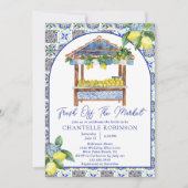 Vers van de markt Italiaans citroen Vrijgezellenfe Kaart (Voorkant)