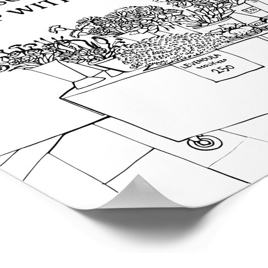 Vers van de markt Mimosa Bar Vrijgezellenfeest Tek Poster (Hoek)