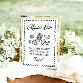 Vers van de markt Mimosa Bar Vrijgezellenfeest Tek Poster