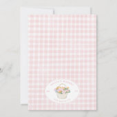 Vers Van De Markt Preppy Roze Bruidsdiner Kaart (Achterkant)
