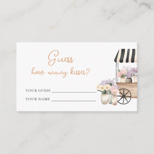 Vers van de markt Raad eens hoeveel kussen Informatiekaartje (Voorkant)