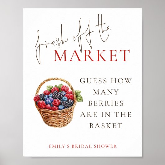 Vers van de markt Raad eens hoeveel Vrijgezellenfe Poster (Voorkant)