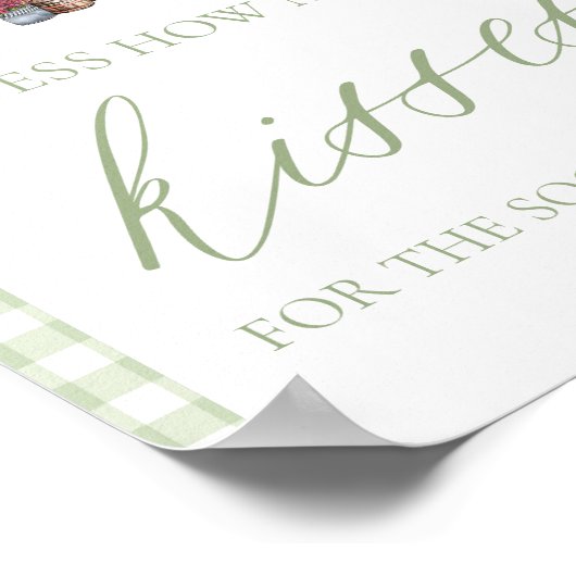 Vers van de markt raden hoeveel kussen teken poster (Hoek)