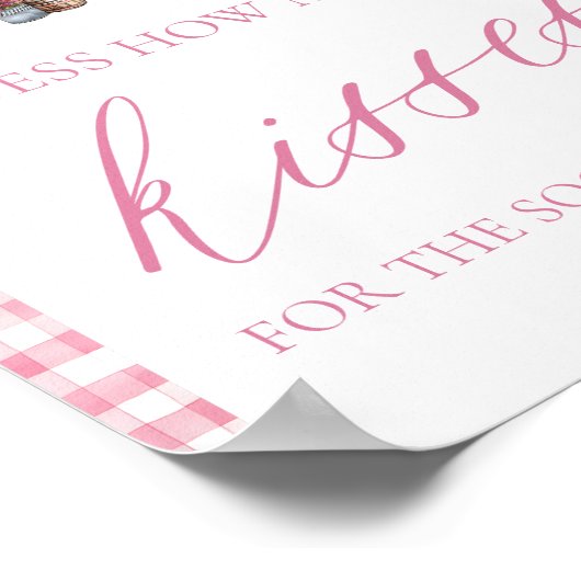 Vers van de markt raden hoeveel kussen teken poster (Hoek)