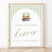 Vers van de markt raden hoeveel kussen teken poster