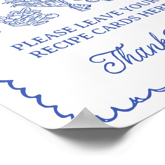 Vers van de markt Recept Kaarten Douche Teken Poster (Hoek)