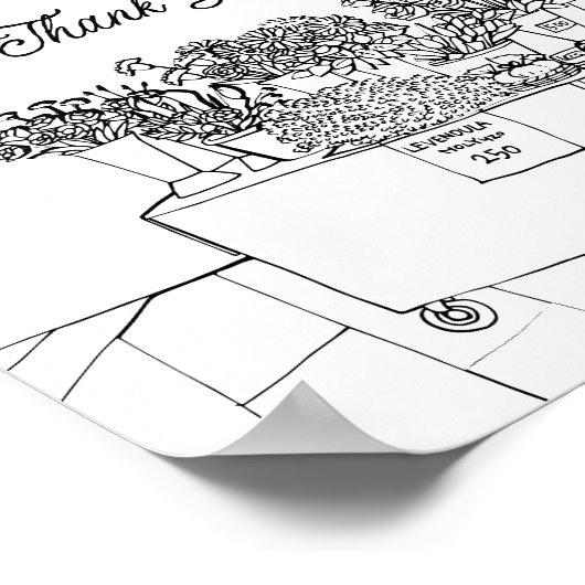 Vers van de markt Recept Kaarten Douche Teken Poster (Hoek)