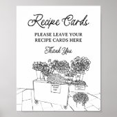 Vers van de markt Recept Kaarten Douche Teken Poster (Voorkant)