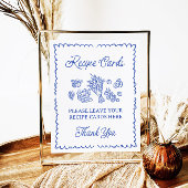 Vers van de markt Recept Kaarten Douche Teken Poster