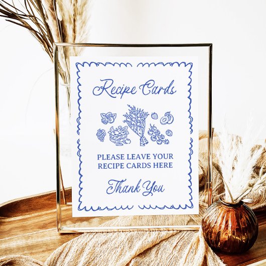 Vers van de markt Recept Kaarten Douche Teken Poster