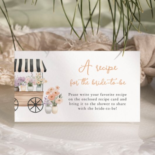 Vers van de markt Recept voor de bruid te zijn Informatiekaartje