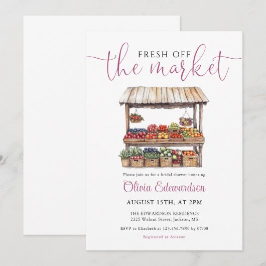 Vers van de markt rustiek Vrijgezellenfeest Kaart (Voorkant / Achterkant)