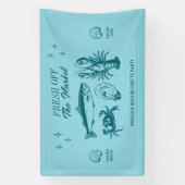 Vers van de markt Seafood Bachelorette Party Spandoek (Verticaal)