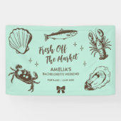 Vers van de markt Seafood Bachelorette Party Spandoek (Horizontaal)