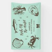 Vers van de markt Seafood Bachelorette Party Spandoek (Verticaal)