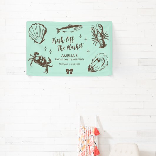 Vers van de markt Seafood Bachelorette Party Spandoek (Insitu)