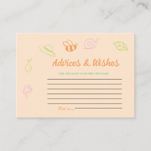 Vers van de markt Vrijgezellenfeest Adviezen & WIs Informatiekaartje (Voorkant)