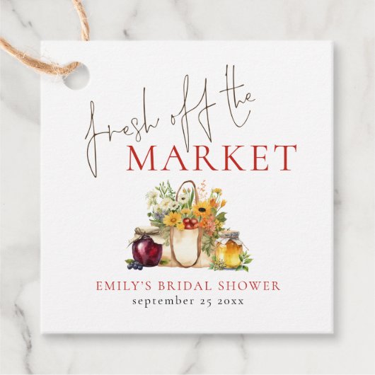 Vers van de markt Vrijgezellenfeest Bedankjes Labels (Voorkant)