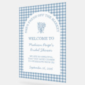 Vers van de markt Vrijgezellenfeest blauw Acryl Bord (Hoek)