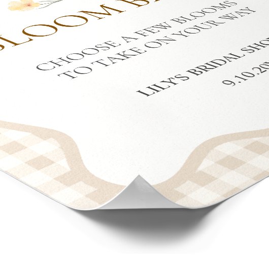 Vers van de markt Vrijgezellenfeest Bloom Bar Poster (Hoek)