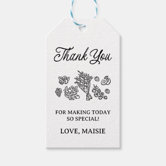 Vers van de markt Vrijgezellenfeest, boerenmarkt Cadeaulabel (Voorkant)