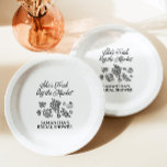 Vers van de markt Vrijgezellenfeest, boerenmarkt Papieren Bordje<br><div class="desc">Fresh Off The Market Vrijgezellenfeest,  Farmers Market Paper Borden Dit funky Paper Bord is voorzien van handgetekende graphics en handgeschreven lettertype met een golvend lijst. Dit boerenmarktthema is ideaal voor uw vrijgezellenfeest en een perfecte manier om uw speciale dag te accentueren! Alle clipart en lettertype zijn volledig bewerkbaar!</div>