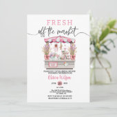 Vers van de markt Vrijgezellenfeest Floral Chic Kaart (Staand voorkant)