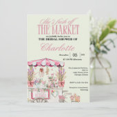 Vers van de markt Vrijgezellenfeest Floral Chic Kaart (Staand voorkant)