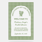 Vers van de markt Vrijgezellenfeest groen Acryl Bord (Voorkant)