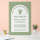 Vers van de markt Vrijgezellenfeest groen Acryl Bord (Huwelijk)