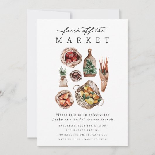 Vers van de markt Vrijgezellenfeest Kaart (Voorkant)