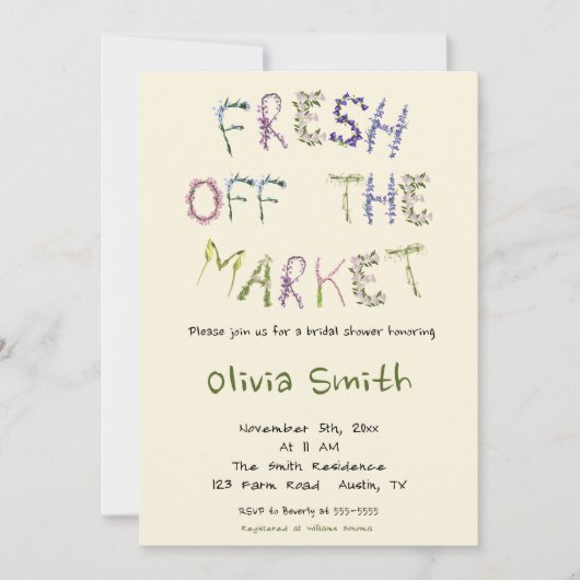 Vers van de markt - Vrijgezellenfeest Kaart (Voorkant)